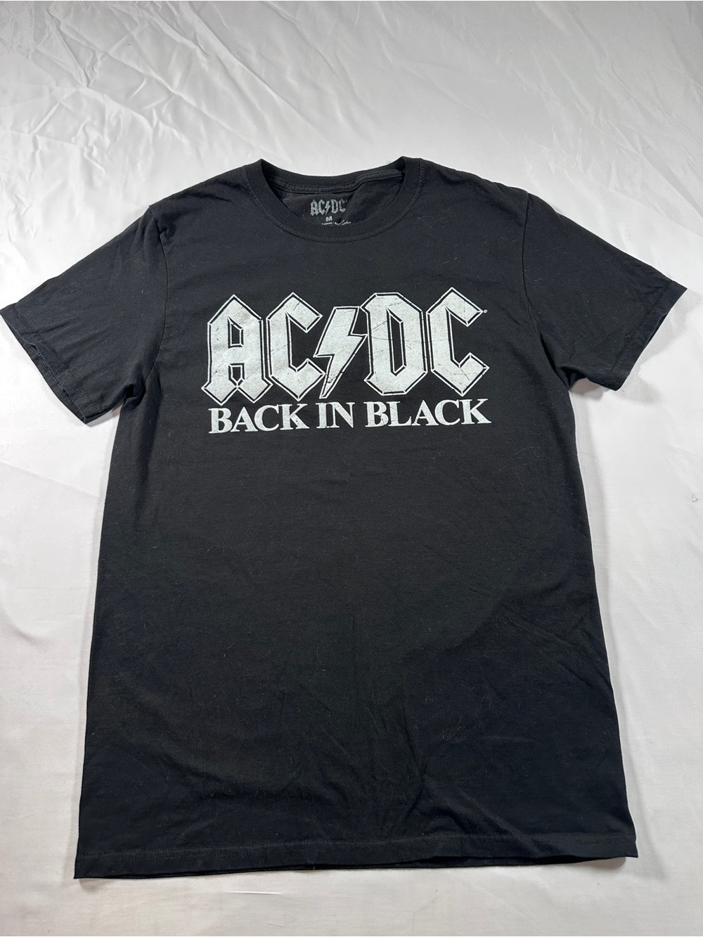 AC/DC Black Back In Black Logo Short Sleeve Tee